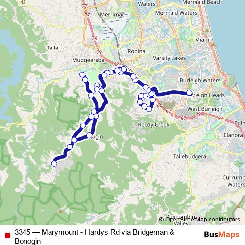3345 bus Line Map