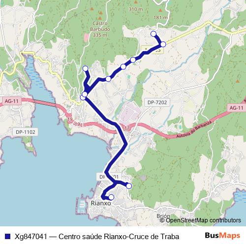Xg847041 bus Line Map