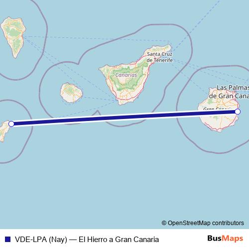 VDE-LPA (Nay) air Line Map
