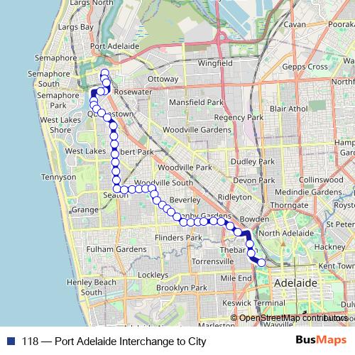 118 bus Line Map