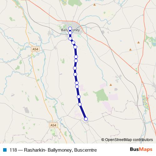118 bus Line Map