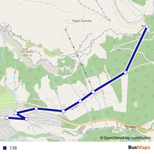 118 bus Line Map