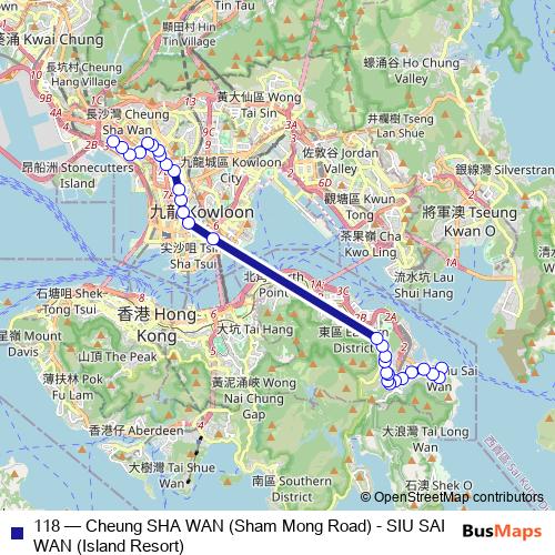 118 bus Line Map