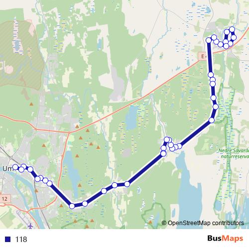118 bus Line Map