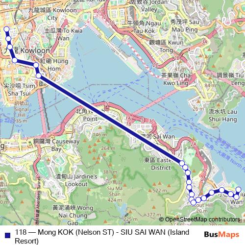 118 bus Line Map