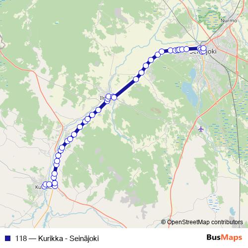 118 bus Line Map