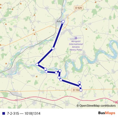 7-2-315 bus Line Map