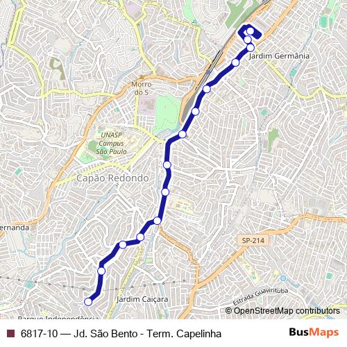 6817-10 bus Line Map