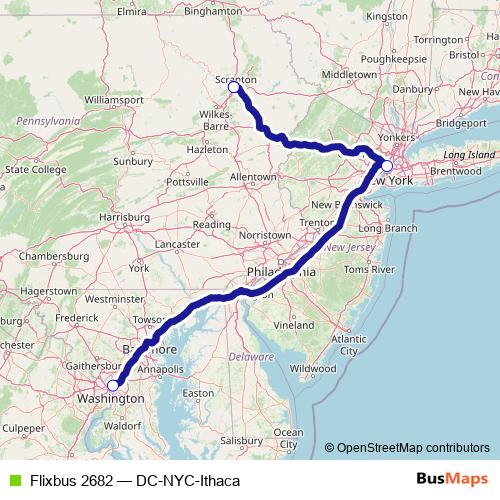 Flixbus 2682 bus Line Map