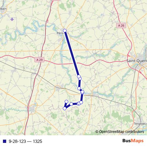 9-28-123 bus Line Map