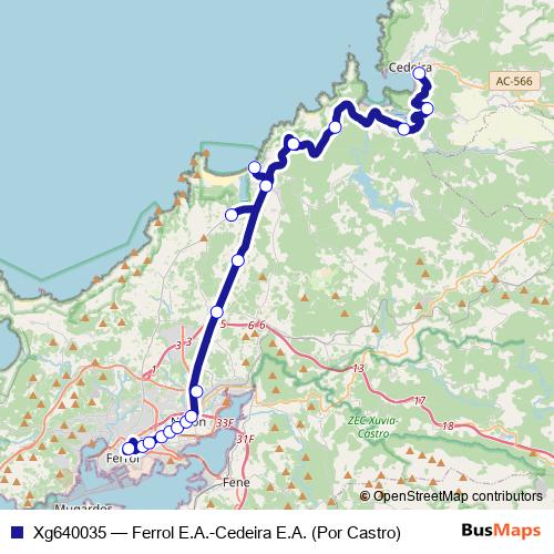 Xg640035 bus Line Map