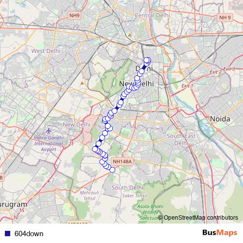604down bus Line Map