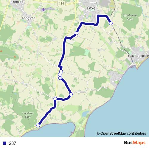 287 bus Line Map