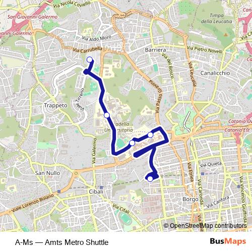 A-Ms bus Line Map