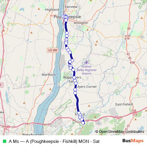 A Ms bus Line Map