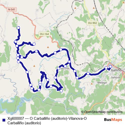 Xg600007 bus Line Map