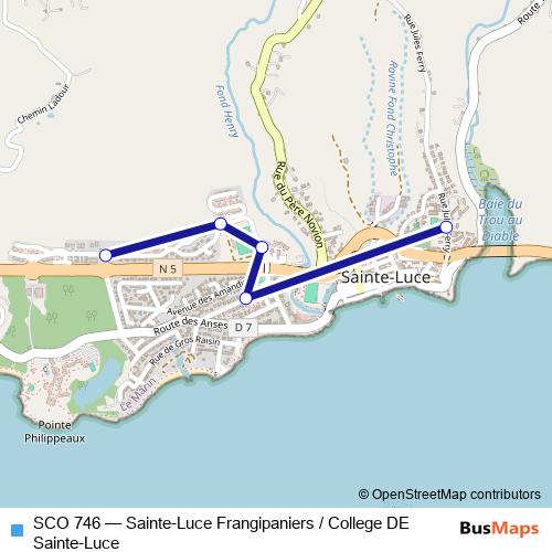 SCO 746 bus Line Map