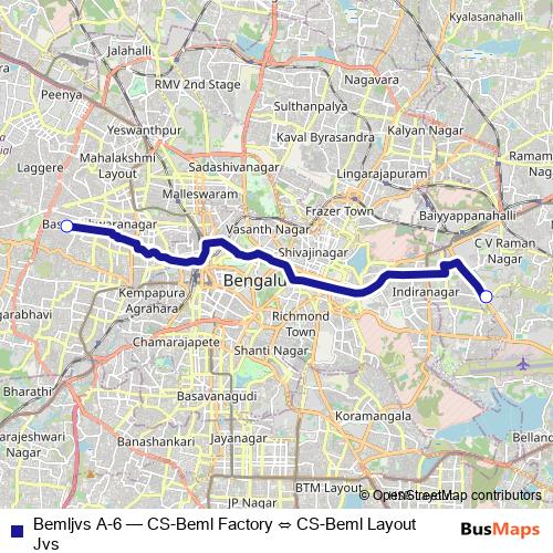 Bemljvs A-6 bus Line Map