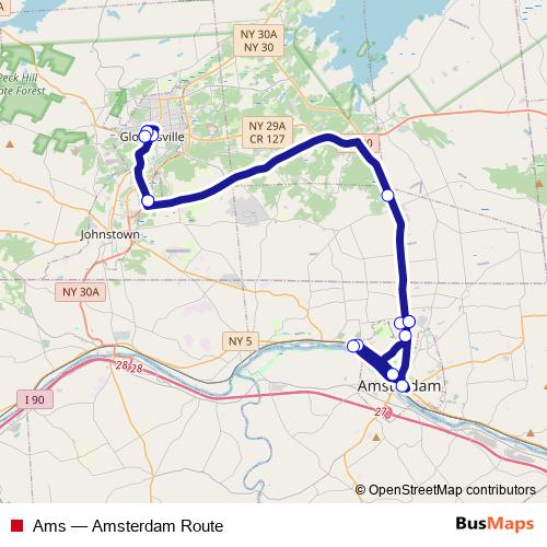 Ams bus Line Map