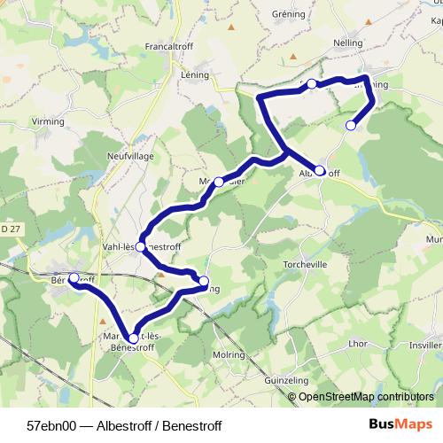 57ebn00 bus Line Map