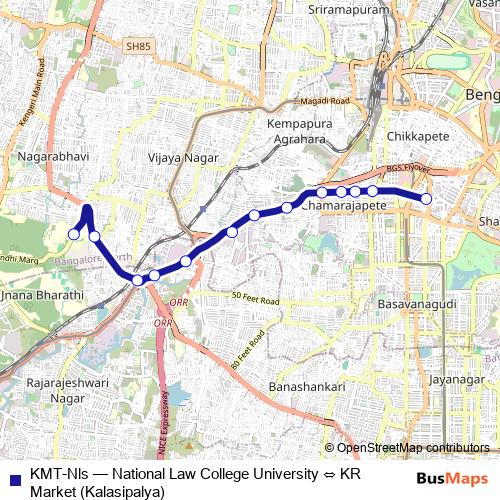 KMT-Nls bus Line Map