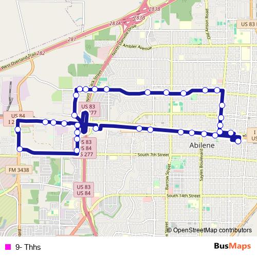 9- Thhs bus Line Map
