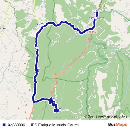Xg889006 bus Line Map