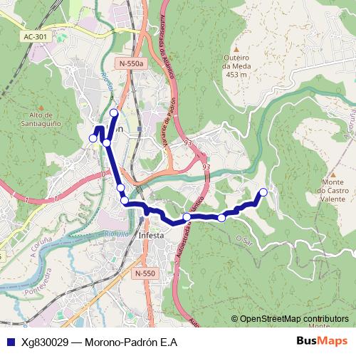 Xg830029 bus Line Map