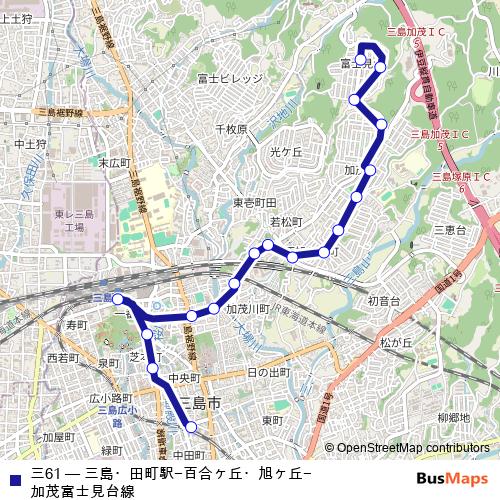 三61 bus Line Map