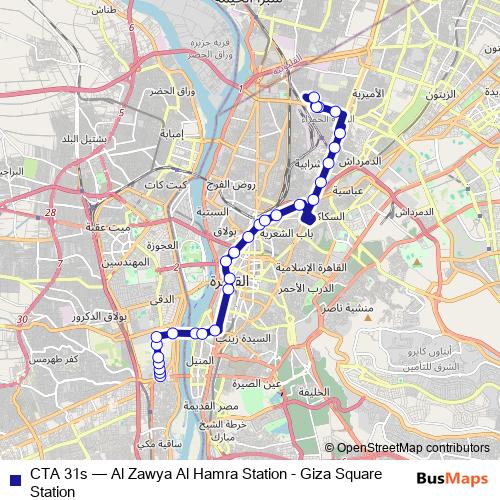 CTA 31s bus Line Map