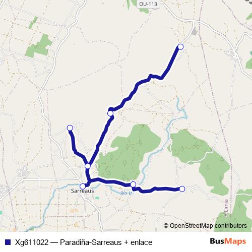 Xg611022 bus Line Map