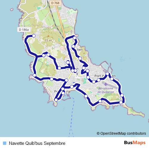 Navette Quib'bus Septembre bus Line Map