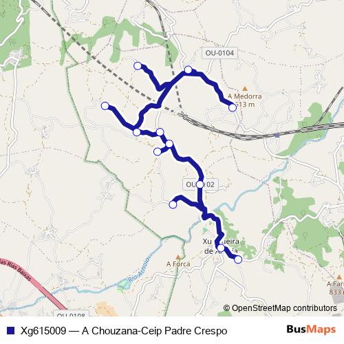 Xg615009 bus Line Map
