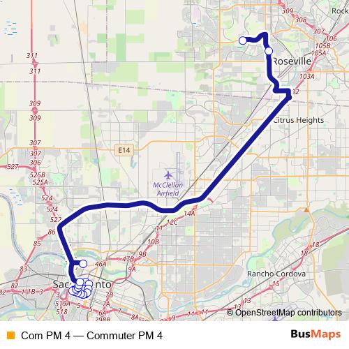 Com PM 4 bus Line Map