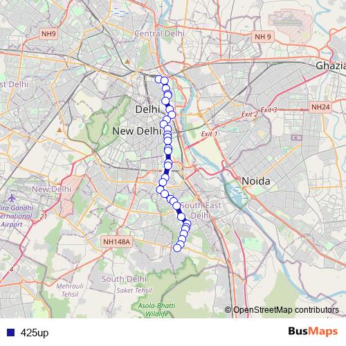 425up bus Line Map