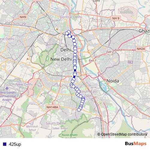 425up bus Line Map
