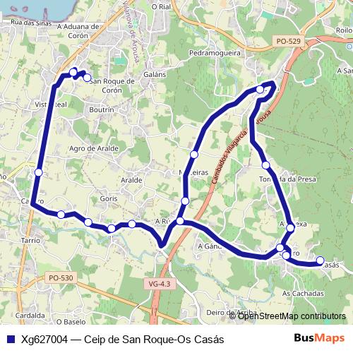 Xg627004 bus Line Map
