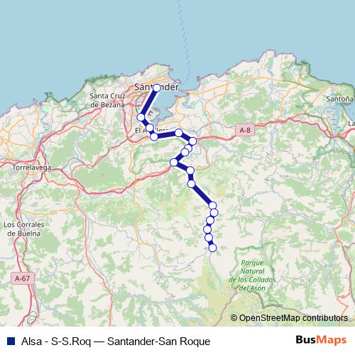 Alsa - S-S.Roq bus Line Map