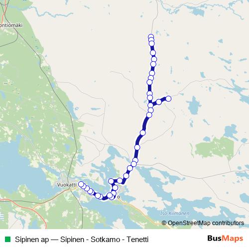 Sipinen ap bus Line Map