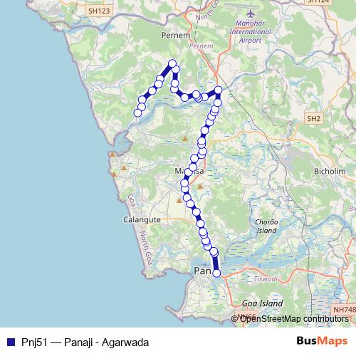 Pnj51 bus Line Map