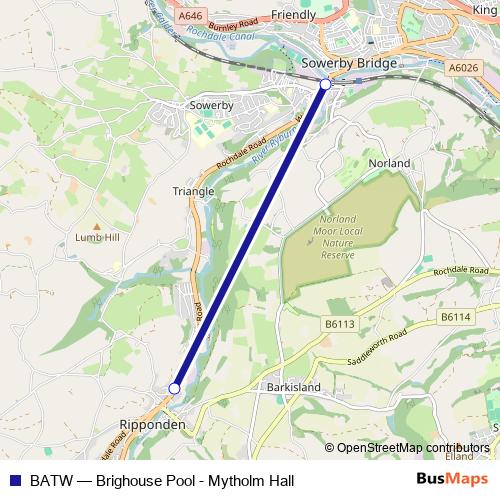 BATW bus Line Map