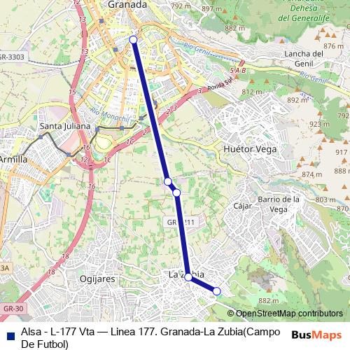 Alsa - L-177 Vta bus Line Map