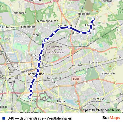 U46 metro Line Map