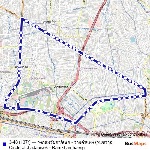 3-48 (137r) bus Line Map
