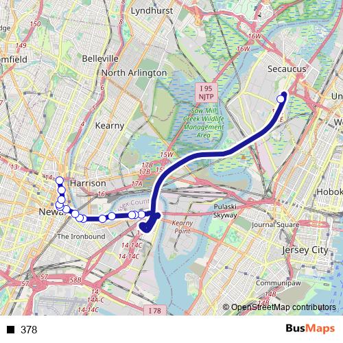 378 bus Line Map