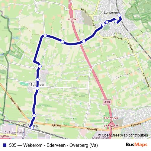 505 bus Line Map