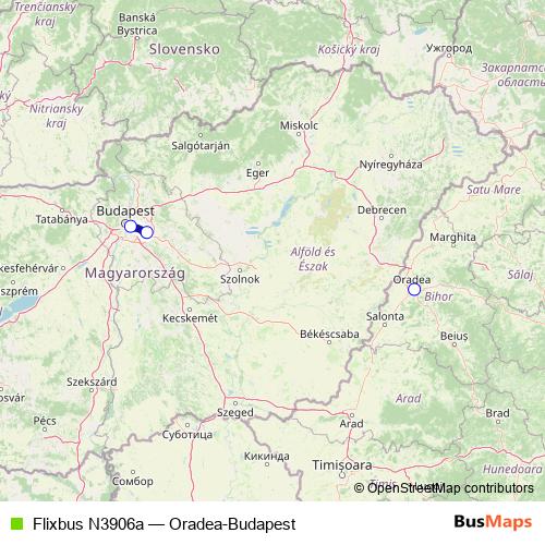 Flixbus N3906a bus Line Map