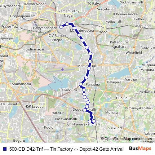 500-CD D42-Tnf bus Line Map