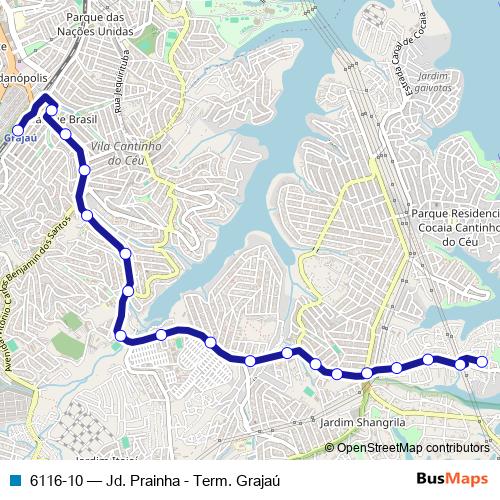 6116-10 bus Line Map