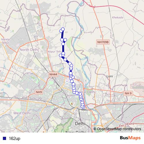 162up bus Line Map